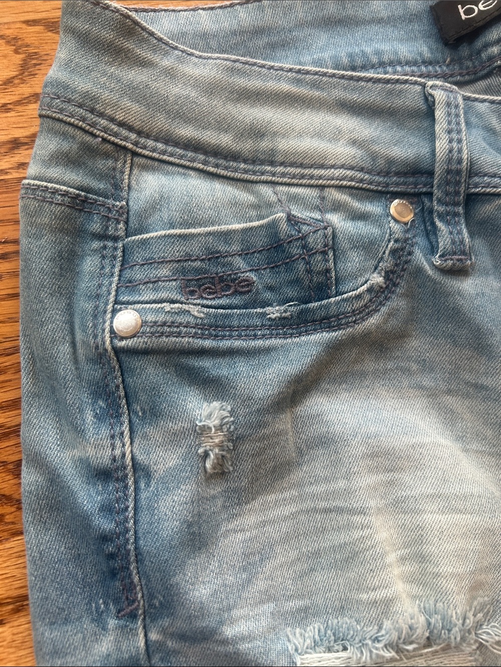 Bebe Silver Chain Jeans (See measurements) - Picture 5 of 12